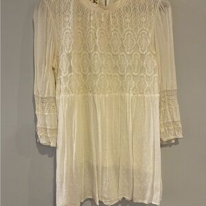 Anthropologie White Lace Blouse